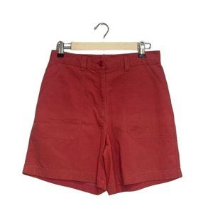 Vintage L.L. Bean Women's Salmon Pink Shorts with Patch Pockets Size 10